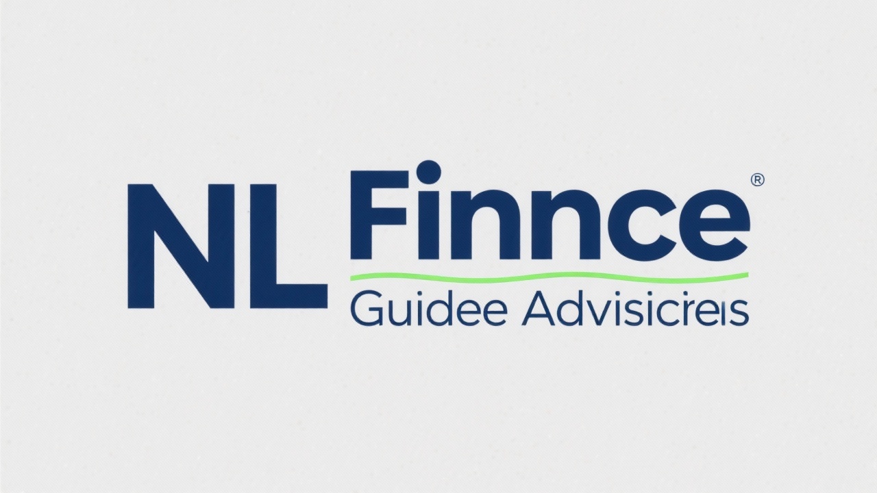Minimalist wordmark logo for NL Finance Guide Advisors featuring clean navy lettering and a discreet lime line emphasising trust, clarity and Dutch financial expertise.